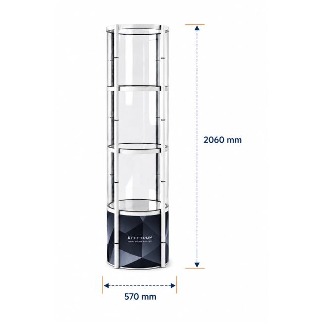 Składana witryna reklamowa Flex Tower z podświetleniem LED